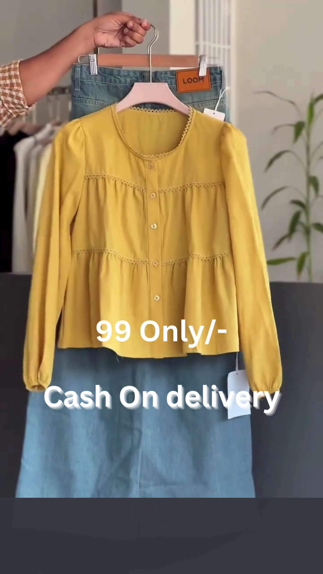 Peplum Button-Down Top