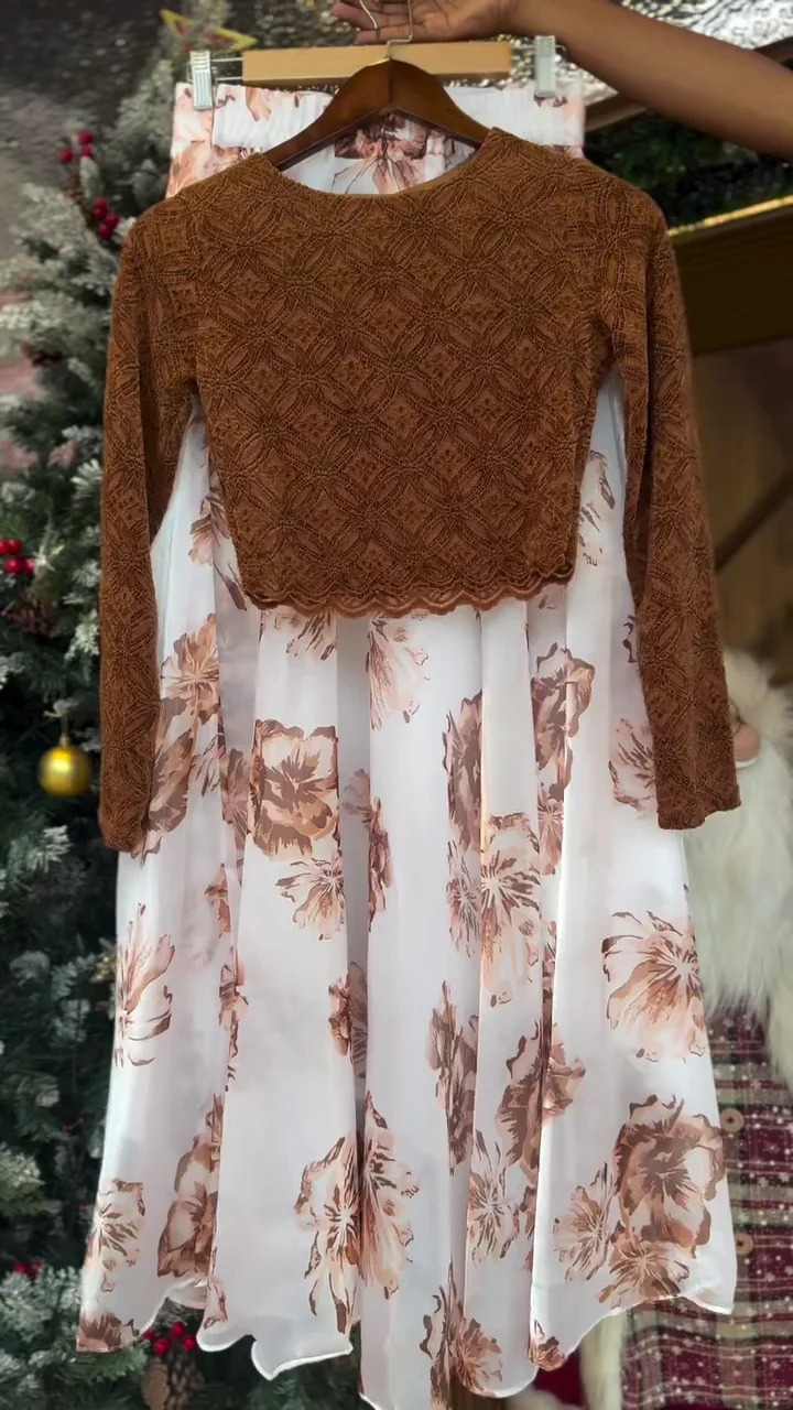 Elegant Floral A-Line Dress